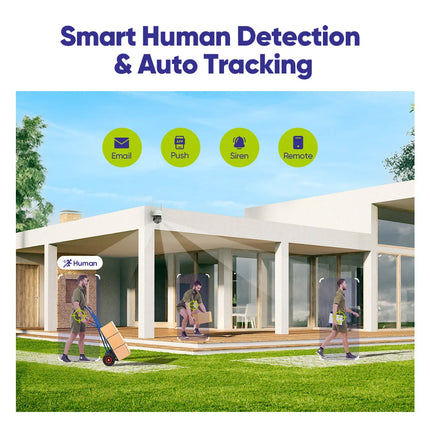 SANNCE 3MP PT Wireless Security Camera Pan & Tilt WiFi IP Cameras for SANNCE N98WHG NVR, AI Human Detection IR & Color night vision Wifi Camera