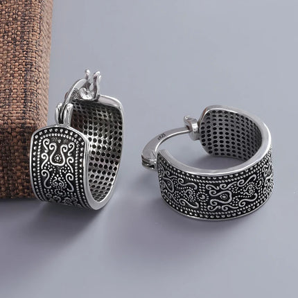 VENTFILLE 925 Sterling Silver Geometry Hoop Earring for Women Minimalism Classic Office Versatile Fashion Jewelry Gift Dropship