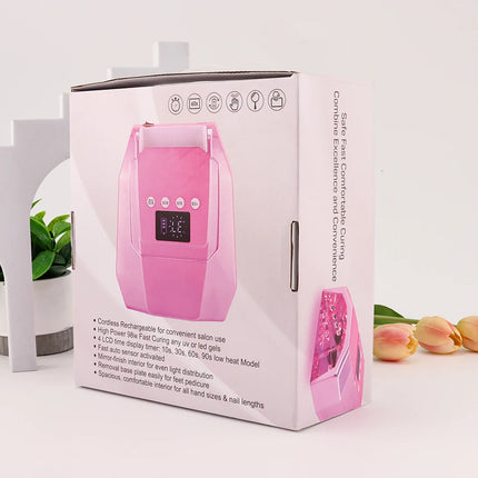 96w Gradient Gold  Pro Red Light Cordless LED Nail Lamp Rechargeable Battery UV LED Nail Lamp Cure Cordless LED Lamp Curing Gel