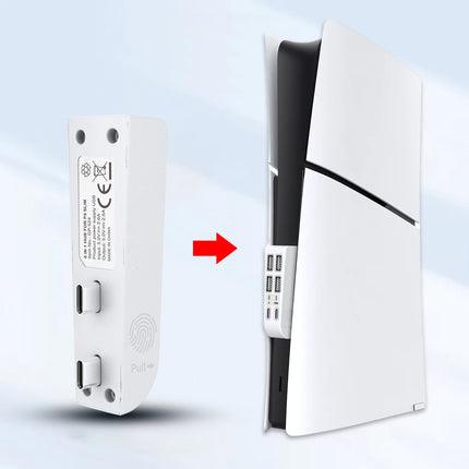 External USB Expansion Hub Splitter with 4 USB + 2 Type C Port USB Splitter Expander Hub Adapter Splitter Expander for PS5 Slim