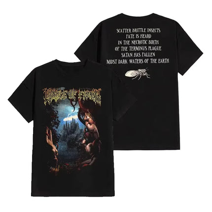 Classic Cradle of Filth Band Extreme Gothic Black Metal Casual T-Shirt Cotton Graphic Tee Men Women Summer Streetwear