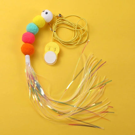 New Cat Hanging Cat Toy Hanging Door Elastic Rope Cat Stick Feather Pet Supplies For Cats And Dogs