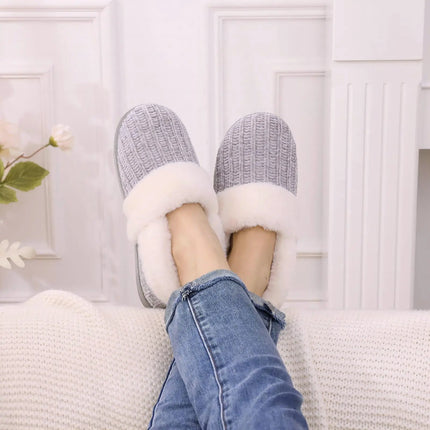 Litfun Fuzzy Cozy House Slippers For Woman Winter Indoor Warm Antiskid Plush Casual Slides Ladies Soft Memory Foam Bedroom Shoes