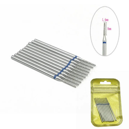 10pcs Nail Milling Cutter Set Diamond Stone Electric Manicure Drills Nail Drill Cuticle Clean Bits Burr Accessories Nail Art