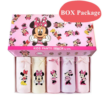 5-Piece Queen Princess Cartoon Panties For Girls Pure Cotton Girls Briefs Print Children's Triangle Underwear Comfortable Fit