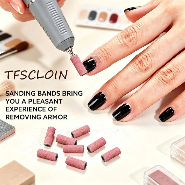 50pcs/Box Sanding Bands For Electric Manicure Machine 80/150/180/240 Grit Nail Drill Grinding Bit Files - product image 2