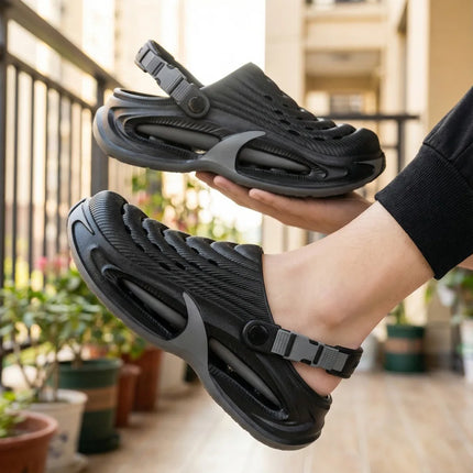 Men's Outdoor Sandals Women's Heeled Fluffy Top Sandals EVA One-Size-Fits-All Summer Beach High-End Flip - product image 3