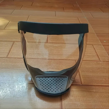 Full-Face Transparent Protection Mask with Adjustable Buckle Reusable and Heat-Resistant Facial Shield for Safety in Work