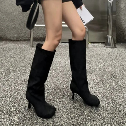2026 Autumn and Winter New High Heels Four Seasons High Top Knight Boots