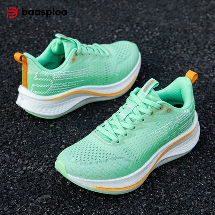 Baasploa Men Running Shoes Professional Training Women Carbon Plate Mesh Breathable Sneakers Male Lightweight Unisex Sport Shoes