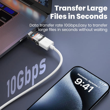 Olaf 120W USB-C To USB A OTG Adapter USB 3.2 to USB-C Fast Charging Connector For iPhone 15 16 MacBook iPad Huawei - product