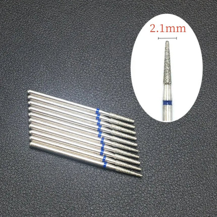 10 Piece Nail Milling Cutter Set Diamond Electric Nail Enhancement Drill Nail Drill Corner Cleaning Drill Burr Accessories Tool