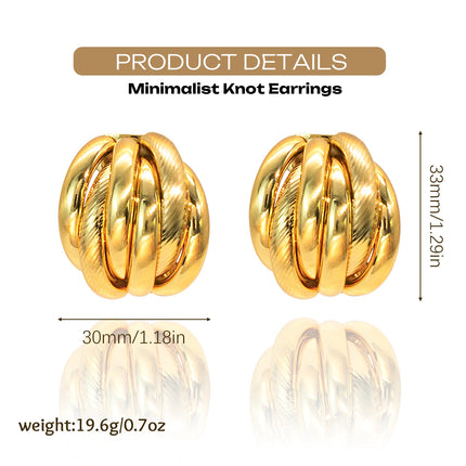 YTJX 2026 New Goth Multi Layer Earrings Textured Intersecting Knot Earrings For Women C-Shaped Earrings Fashion Office Jewelry