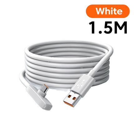 100W USB to USB-C Fast Charging 90° Elbow Data Cable PD USB-C Super Charging Game Cable for Samsung S23 S22 Huawei - product