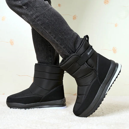 Winter Men's Snow Boots New Large Size Cotton Shoes for Men Platform Fur Keep Warm Plush Boots Antislip Outdoor Hiking Sneakers