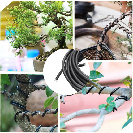 5m/roll Garden Bonsai Shape Aluminum Wire 1.0mm, 1.5mm, 2.0mm, 3mm, 4mm, 5mm Black Six Sizes for Garden and Plant Shapes