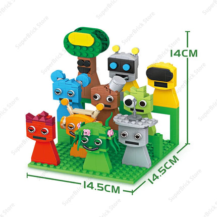 Hot Sprunki Building Blocks Toys Sets Classic Game Cartoon Doll 18 Figures Model Bricks Children's toys Holiday Birthday Gifts