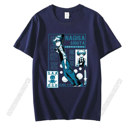 Shiota Nagisa Funny Unisex T-Shirt Casual 100% Cotton Japanese Anime Assassination Classroom Karma Akabane Harajuku Tshirt