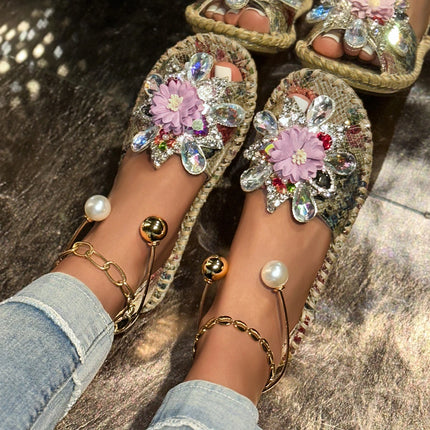Fashion Flower Decoration Sandals Women Summer New Casual Open Toe Trend Sandals Casual Anti-slip Designer Casual Shoes Women