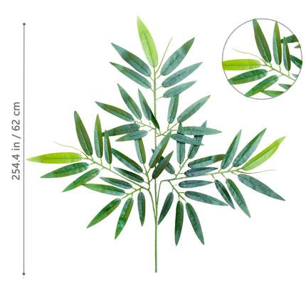 Artificial Green Bamboo Leaf Branches - image 12