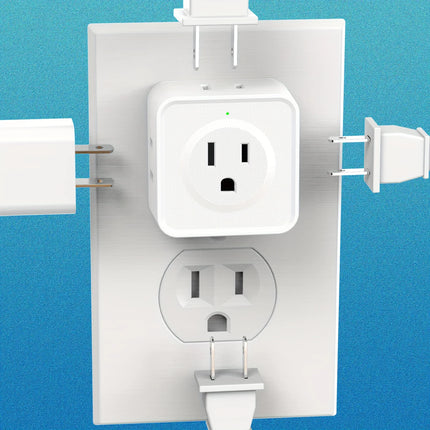 5 Way Multi Plug Outlet Extender, Wall Outlet Expander, Small Electrical Outlet Splitter for Travel, Home, Office - product i