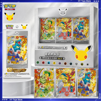 In Stock 100% Pokemon 30th Anniversary Vol.2 PTCG Simplified Chinese Version Cards Collections PKM Card TCG Birthday Gifts Toys