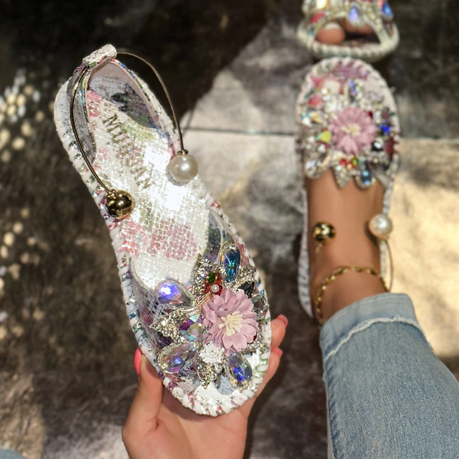 Fashion Flower Decoration Sandals Women Summer New Casual Open Toe Trend Sandals Casual Anti-slip Designer Casual Shoes Women