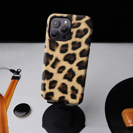 Aurbe Matte 2-in-1 Film Magsafe Case For iPhone 17 16 15 14 Plus 17 Pro Max Shockproof Hard Shell Classic Leopard Print Case