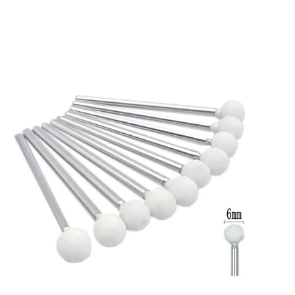 10pcs/set Corundum Nail Drill Bits 3/32" Rotary Ceramic Stone Burr Cutters for Manicure Nails Accessories Tool