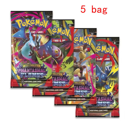 360Pcs Pokemon Card Prismatic Evolutions PHANTASMAL FLAMES Scarlet Violet 151 Black Bolt English Booster Battle Transaction Card