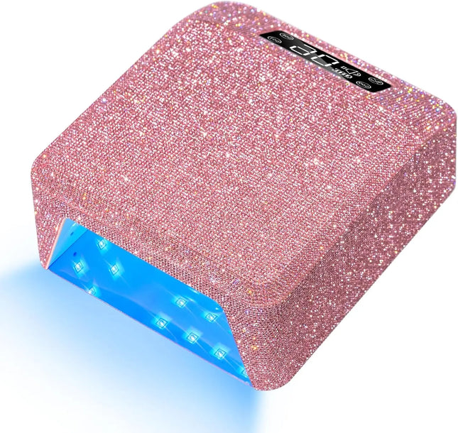 Lámpara de uñas recargable brillante de 96 W, lámpara de uñas de diamante, de secado rápido, con 39 LED y pantalla HD.
