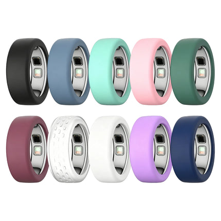 Ring Cover for Oura Ring 5, Anti-Scratch Elastic Silicone Oura Ring Case Protector for Men & Women Working Out Gym (S/M (6-13))