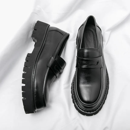 New Men's Luxury Leather Shoes Genuine Leather Dress Shoes Fashion Loafers Slip-on Comfy Casual Business Shoes Fomal Mocassins