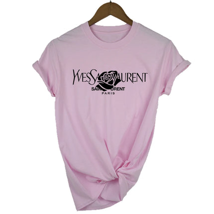 Luxury brand Brand Alphabet Printed Crew Neck Clothing Short Sleeve T-Shirt Trend Summer
