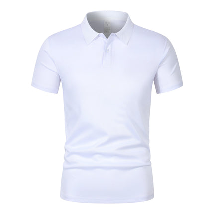 Solid color polo shirt ultra-light men's quick-drying breathable sweat-wicking shirt suitable for fitness gym and running