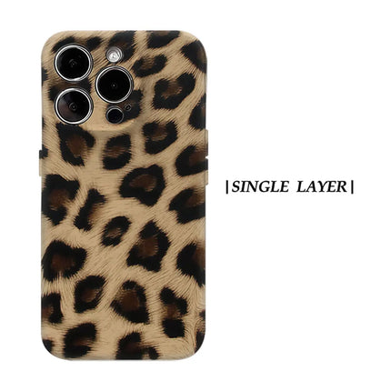 Aurbe Matte 2-in-1 Film Magsafe Case For iPhone 17 16 15 14 Plus 17 Pro Max Shockproof Hard Shell Classic Leopard Pattern Case