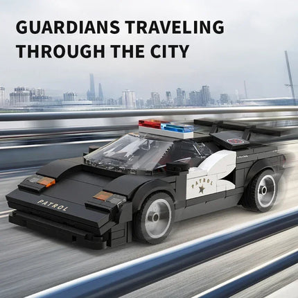 266PCS City Police Car Building Blocks Compatible with Lego City Rescue DIY Assembly Toy Desktop Ornament Gift For Boys Kids