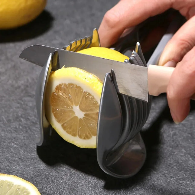 Stainless Steel Kitchen Handheld Orange Lemon Slicer Tomato Cutting Clip Fruit Slicer Onion Slicer Kitchenitem - product imag