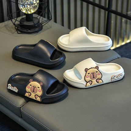 Children Slippers Cute Cartoon Girl  Home Slippers 2-16 Years Old Capibala Boys Non Slip Soft Soled Bathroom Slippers