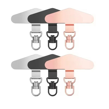 360° Rotation Metal Steel Phone Tether Tab Cell Phone Lanyard Patch Gasket Universal Cellphone Lanyard Safety Connecter Piece