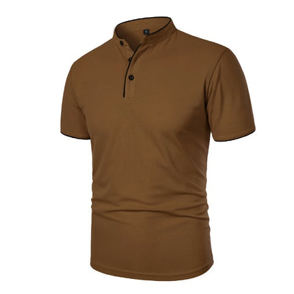 Summer Men's Short Sleeve Polo Shirt Solid Color T Shirts Streetwear Sport Quick-drying Breathable Basic Casual Shirt Tops