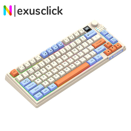 Premium Dual-Modes 2.4G+Bluetooth Keyboard Mouse Combo Rechargeable Keyboard With Display Screen & Knob For PC - product imag