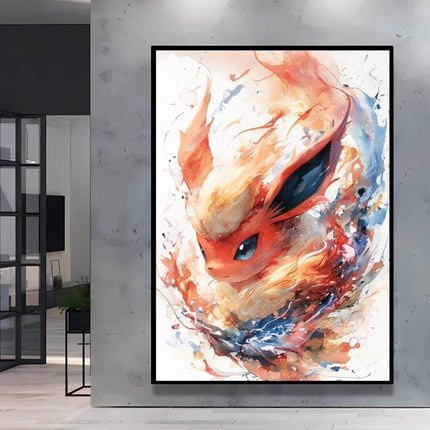 Stylish Pokemon Umbreon Decorative High Quality Canvas Painting Available in Multiple Sizes Suitable for Different Home Spaces