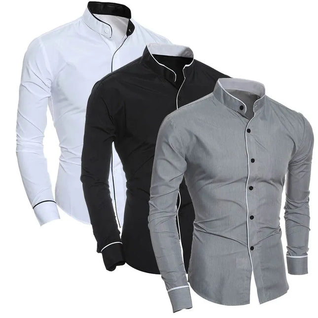 2025 Herren Luxus Freizeit Festliches Hemd Slim Fit Langarm Weißes Hemd Herren Bequeme Gesellschaftliche Hemden Marke Herrenbekleidung