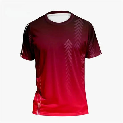 Simple Fashion Geometry Graphic T Shirt For Men Summer Casual Short Sleeve 3D Printed Sports Jersey Loose Quick Dry Running Tees