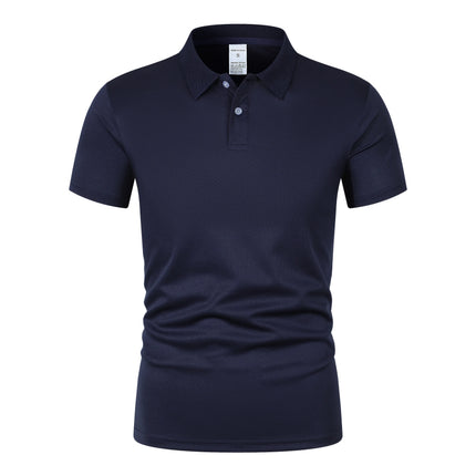Solid color polo shirt ultra-light men's quick-drying breathable sweat-wicking shirt suitable for fitness gym and running