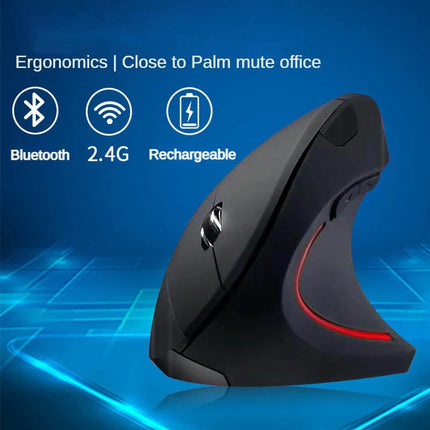 Wireless Bluetooth Vertical Mouse 800 1200 1600 DPI 6 Button Personalised Side Grip Ergonomic 2.4G Mute Gaming PC - product i