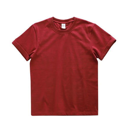 American 230g Heavy Cotton Short-sleeved T-shirt Men's and Women's Shoulder Pure White Bottoming Shirt 2025 New Clothes Summer
