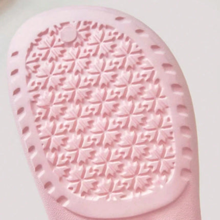 Women Summer DIY Clogs Fashion Bear Pearl Decor Beach Slides Cave Hole Garden Shoes Casual Flats Female (Independently Packaged)