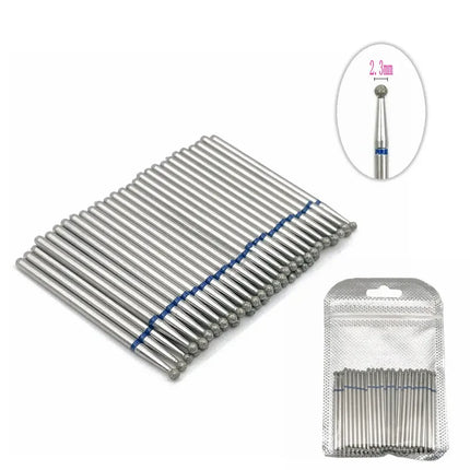 50pcs Diamond Nail Drill Cuticle Clean Bit Set Manicure Electric Cutter Bits Accessories Dead Skin Remove Tool